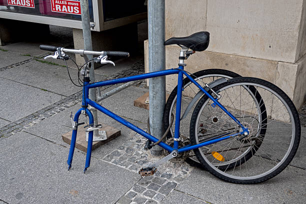 istock secured old bike in a city 1257522698