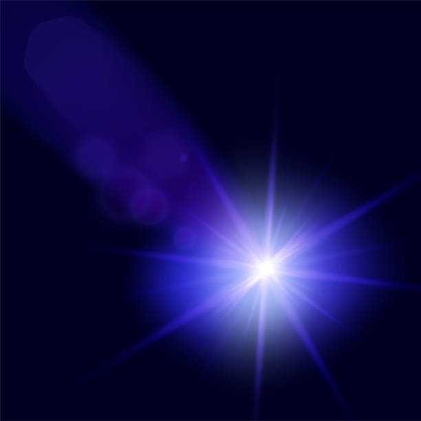 istock Futuristic Beam Light Effect. Colorful Lens Flare. Star, Explosion and Electric Power Design. Vector 1257524482
