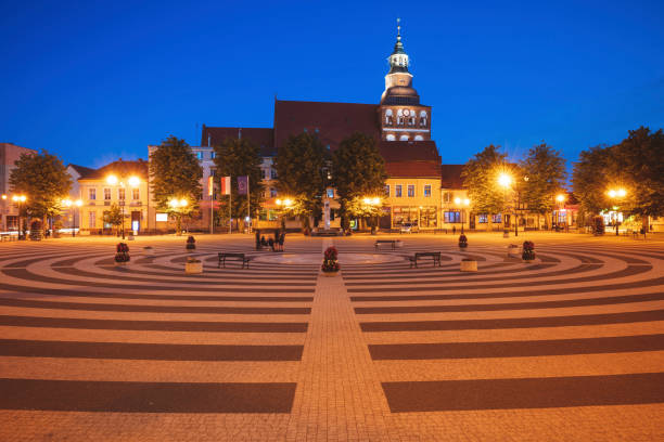 Old town hall in Leipzig, Germany illuminated at night