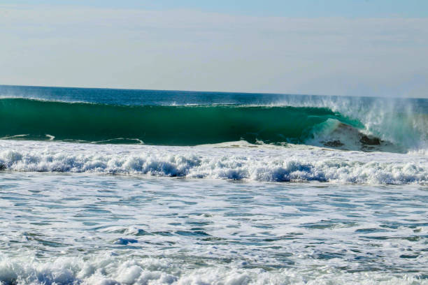 istock Beach with many waves, Lisbon, Portugal 1257533800