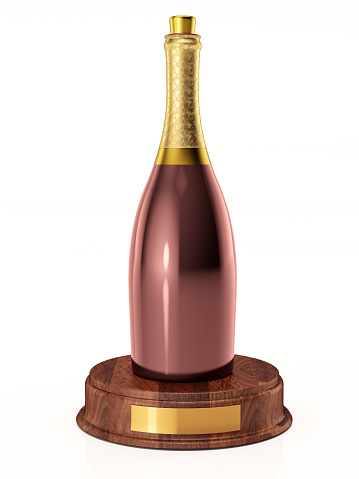 Wine Award Concept. 3d Render