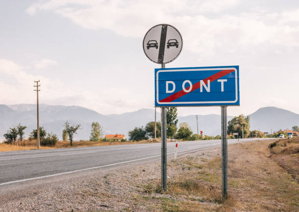istock Don't - A road sign in Turkey 1257541685