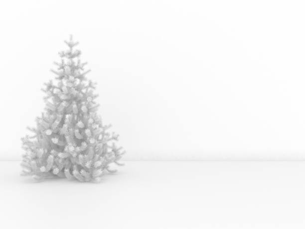 화이트 ��크리스마스 트리 - artificial tree 뉴스 사진 이미지