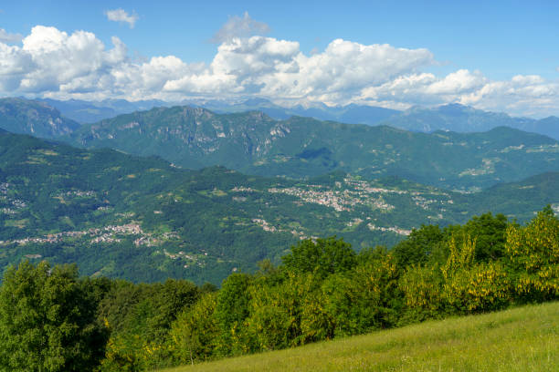 Mountain landscape at Valcava pass, in Lecco province