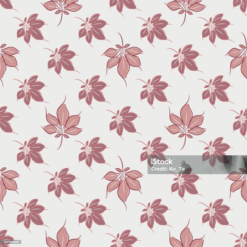 Chestnut Backdrop Chestnut Leaves Floral Seamless Pattern Or Backdrop Stock Illustration ...