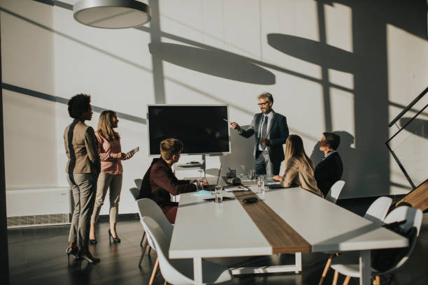 istock Group of multiethnic business people working on new project 1257550303