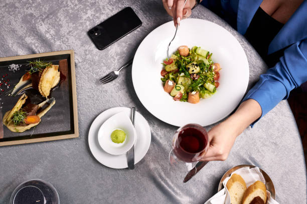 istock top view on delicious salad on plate 1257552948