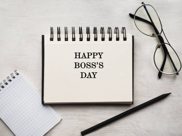 istock Boss's day. Greeting card. Close-up, view from above 1257555288
