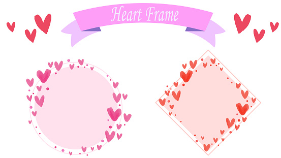 Hearts Pattern Frame Heart Pattern Frame Illustration Set Stock Illustration - Download ...