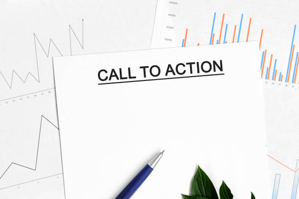 istock Call To Action document with graphs, diagrams and blue pen 1257563733