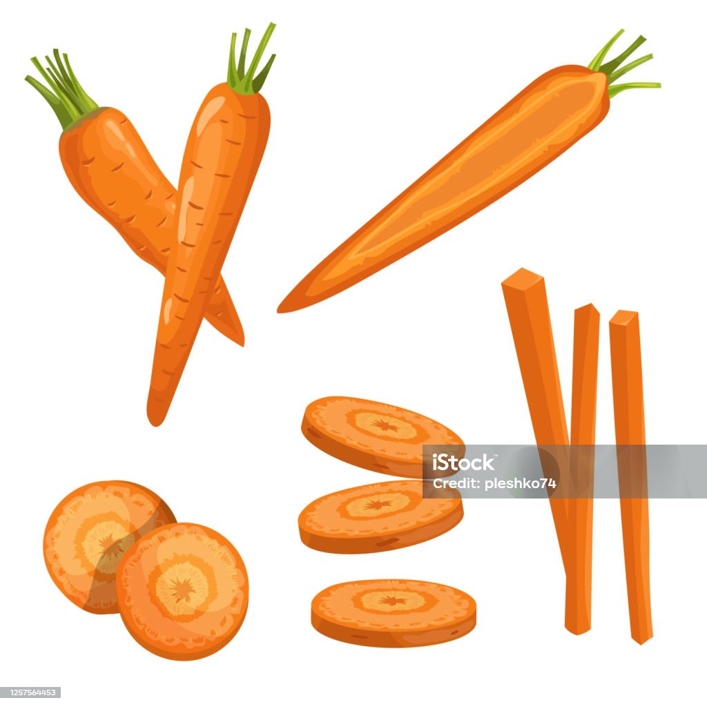 Ilustración de Set De Zanahorias Zanahorias Enteras Medias Rodajas Y Palitos De Zanahoria Estilo Sencillo Plano De Dibujos Animados Verduras Frescas Del Mercado Ilustraciones Vectoriales Aisladas Sobre Fondo Blanco y más Vectores Ilustración de Set De Zanahorias Zanahorias Enteras Medias Rodajas Y Palitos De Zanahoria Estilo Sencillo Plano De Dibujos Animados Verduras Frescas Del Mercado Ilustraciones Vectoriales Aisladas Sobre Fondo Blanco y más Vectores
