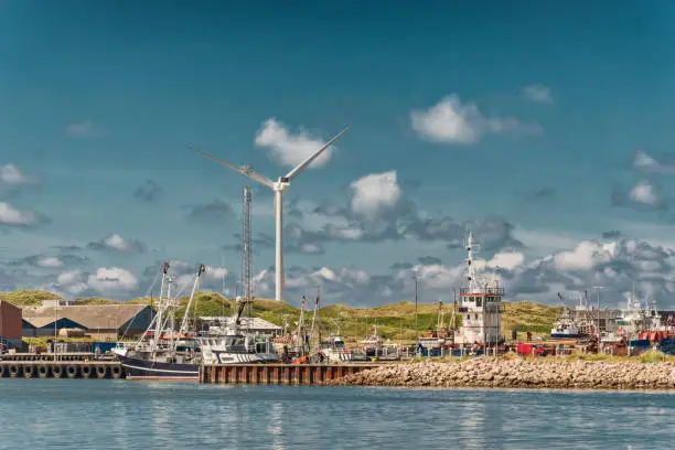 Hvide Sande Harbor at the Danish North Sea Westcoast, Denmark