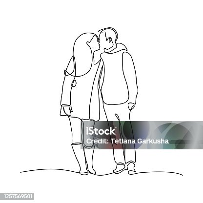 69 Drawing Of A Two Lips Kissing Illustrations & Clip Art - iStock