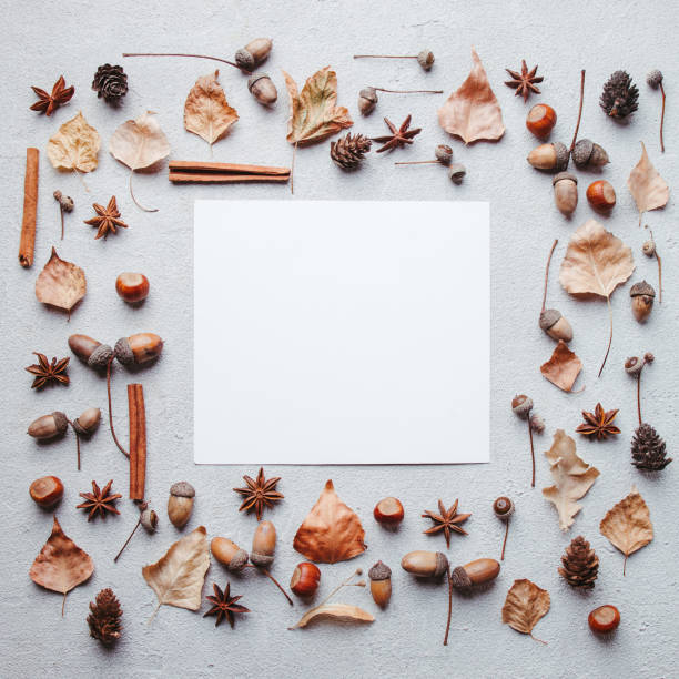 istock Autumn greeting card, thanksgiving day. 1257570949
