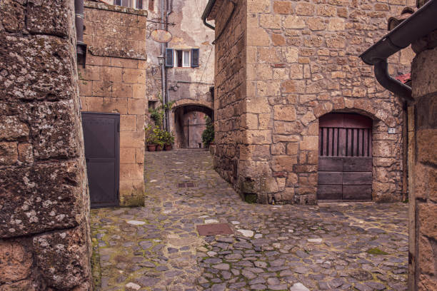 istock Sorano city street 1257571302