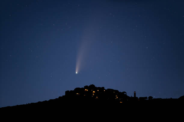 istock Neowise comet over Sant'Antonino in Corsica 1257571814