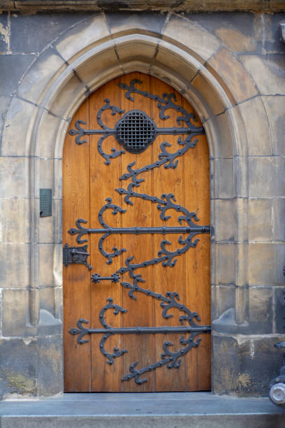 istock Antique wooden door 1257574168