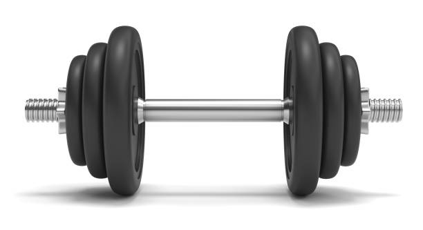 Dumbbell isolated 3d rendering stock photo