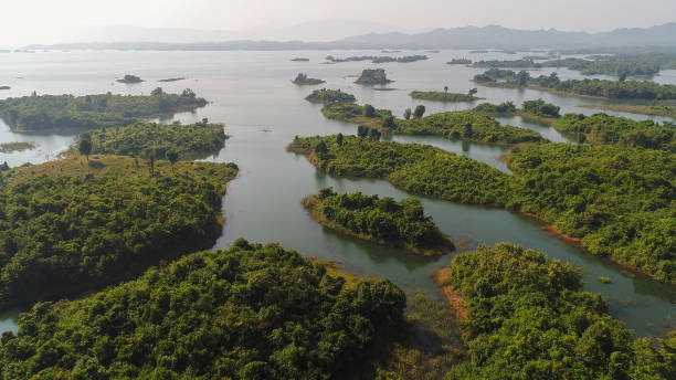 istock Vang Vieng water reserve in Laos from the sky 1257578850