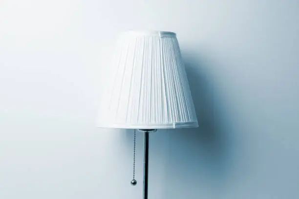 blue toned bedside lamp