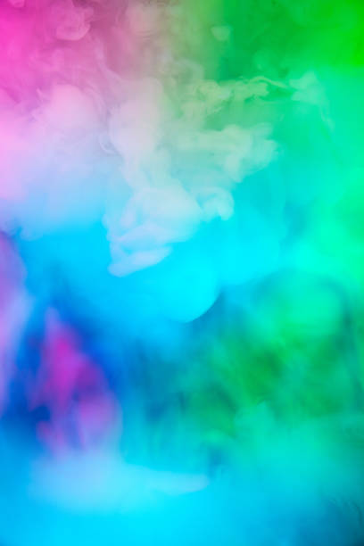 istock Abstract colorful, multicolored smoke spreading, bright background for advertising or design, wallpaper for gadget 1257581286