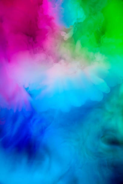 istock Abstract colorful, multicolored smoke spreading, bright background for advertising or design, wallpaper for gadget 1257581295
