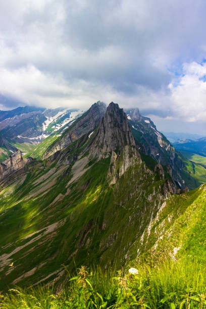istock Rocky peak of Santis seen from Schafler. 1257583824