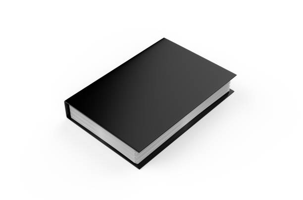 istock Black clean office binder mockup template on isolated white background, 3d illustration 1257585164