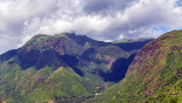 istock Vietnamese mountain in sunlight under cloudy sky. Sapa Vietnam. 1257589442