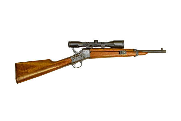 istock Wooden Rifle Isolated Photo 1257592842