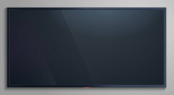 istock Realistic tv screen. Lcd modern blank display, television monitor screen mockup, lcd panel isolated vector illustration 1257594233