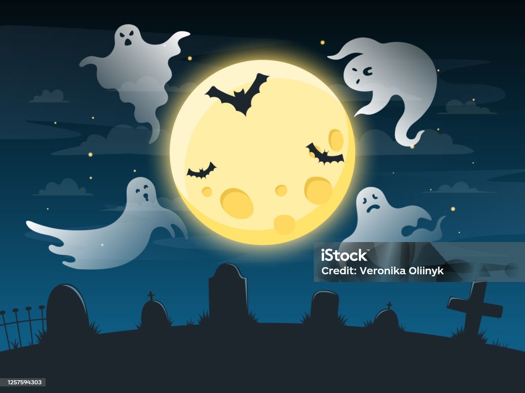 Poster Đáng Sợ Halloween Bay Sợ Ma Ma Halloween Nhân Vật Trên Nền ...
