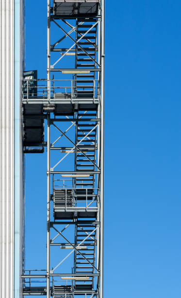 istock Low Angle View Of Construction Site Against Clear Blue Sky 1257600433