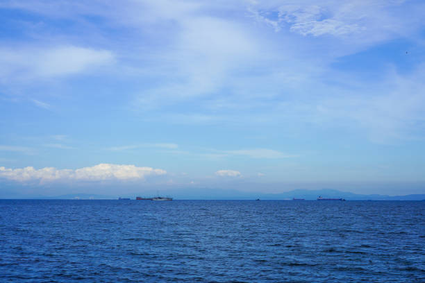 istock Seascape in blue tones. The natural background 1257602397