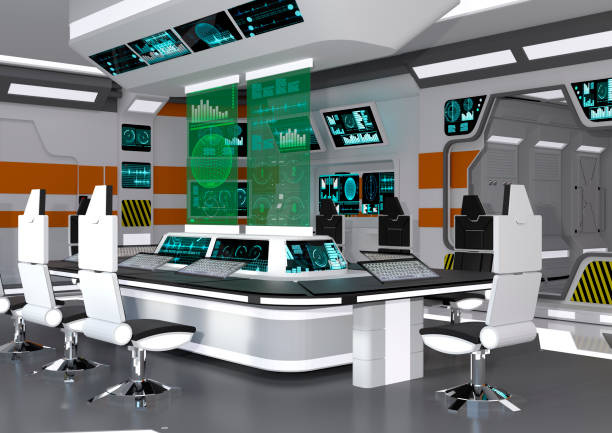 istock 3D illustration futuristic sceince fiction control center 1257604279