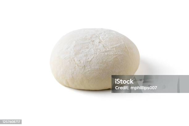 Pizza Or Bread Dough Proofing And Rising On White Background With Clipping Path Stock Photo - Download Image Now