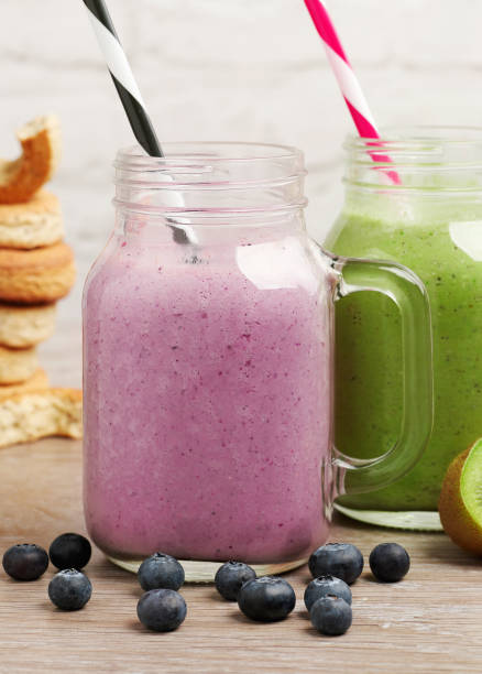 istock Blueberries and kiwi smoothies 1257612358