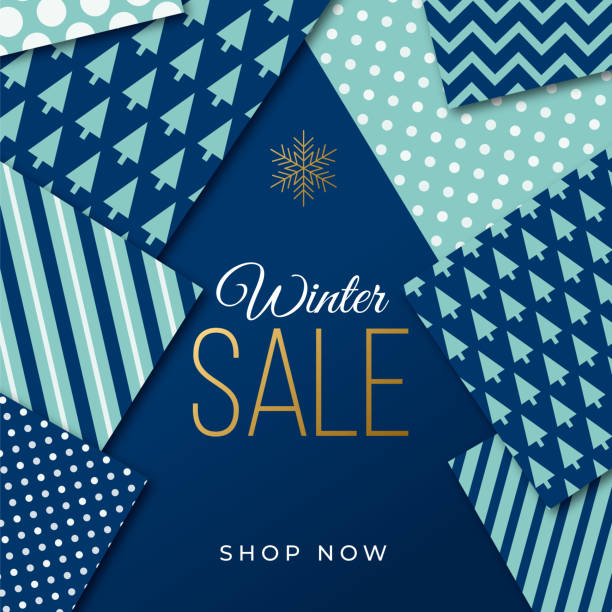 Winter sale design for advertising, banners, leaflets and flyers. Winter sale design for advertising, banners, leaflets and flyers. Stock illustration luxury craft stock illustrations