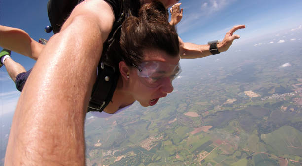 istock Skydiving tandem selfie 1257616055