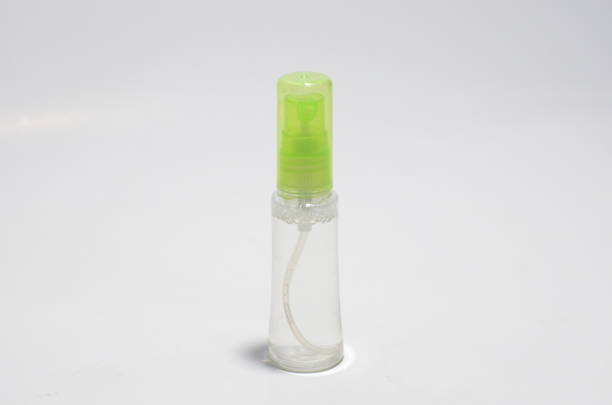 istock Mini bottle sprayer on Isolated White background 1257616139