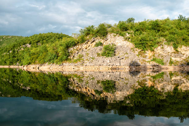 istock Place on mountain by the water 1257617556