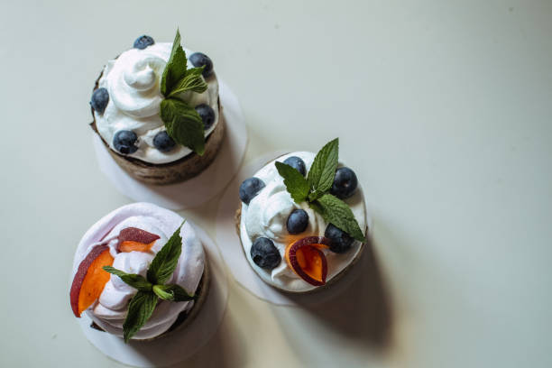 A photo of a cake from a bird's eye view