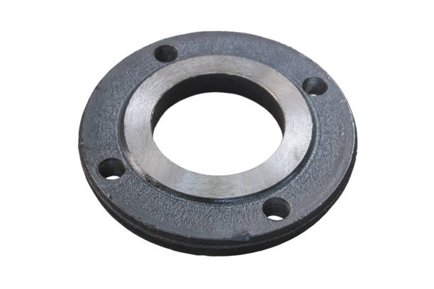 istock Steel flange for pipeline installation 1257622329