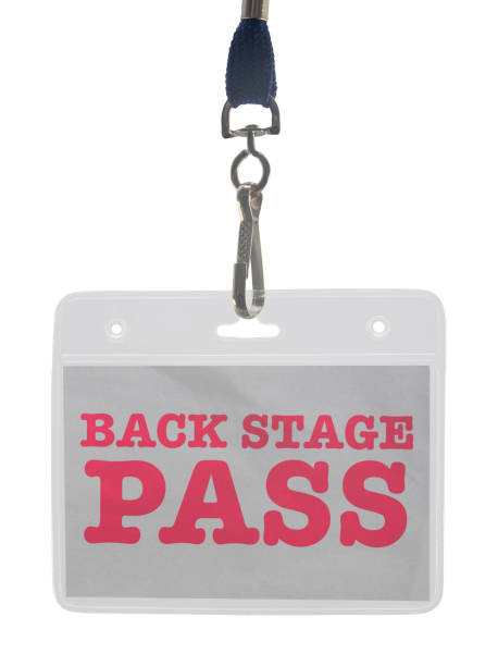 Back Stage Pass In A Lanyard A Back Stage Pass In A Plastic Lanyard pre press stock pictures, royalty-free photos & images