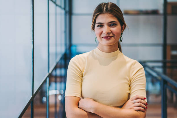 istock Young businesswoman at work 1257623847