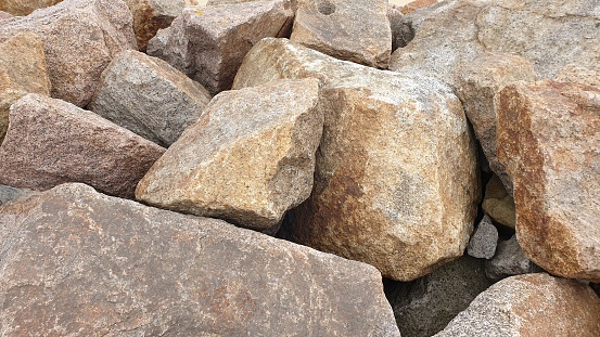Granite rocks in close up