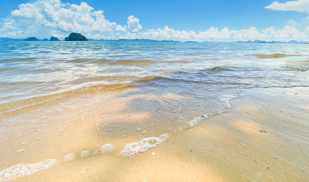 istock Sea view from tropical beach with sunny sky. 1257633693