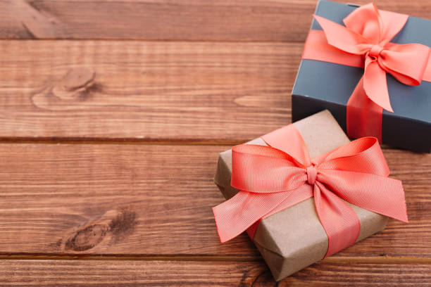 istock beautiful gift box with altas bow. holiday card concept. 1257635969