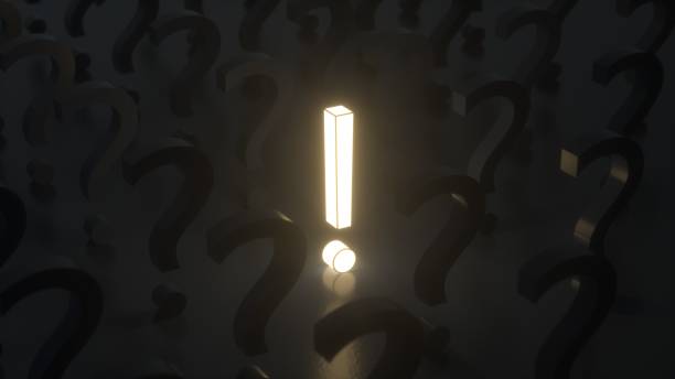 istock Question marks and exclamation mark in the center in isometric isolated on dark background. Idea or Problem, answer, FAQ Concept. 3D rendering 1257637878
