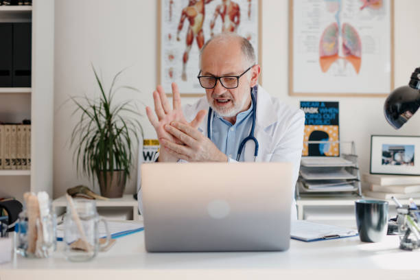 istock Doctor patient online consultation 1257642644